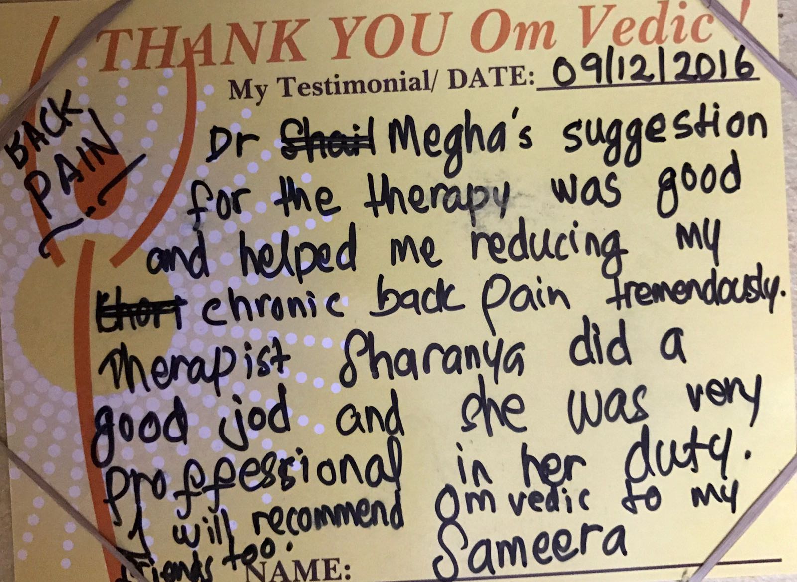 back pain